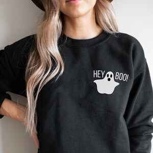 Hey Boo Sweatshirt, Boo Y&#39;all, Halloween Shirt, Fall Shirt, Cute Fall Shirt, Women&#39;s Halloween Shirt, Autumn, Fall, Halloween, Boo, Hey Boo