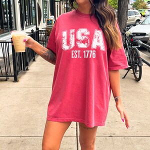 USA shirt,  Vintage 4th of July shirt, Retro 4th of July tee, USA Comfort Colors shirt, July 4th shirt, Patriotic t-shirt, America Flag tee