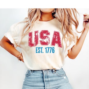 USA shirt,  Vintage 4th of July shirt, Retro 4th of July tee, USA Comfort Colors shirt, July 4th shirt, Patriotic t-shirt, America Flag tee