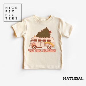 Christmas Toddler Shirt, Tis The Season Retro Van Tee, Festive Kids Clothing, Holiday Toddler Tee, Festive Christmas Toddler Tee