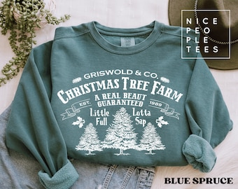 Comfort Colors Christmas Vacation Tree Sweatshirt, Griswold Christmas Tree Farm Sweatshirt, Christmas Sweatshirt, Funny Holiday Sweater
