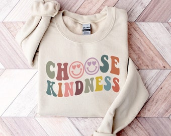 Choose Kindness shirt, Retro Teacher Sweatshirt, Cute Teacher Shirts, Positive Vibes Tee, Teacher Gift, Be Kind shirt, Kindness Matters tee