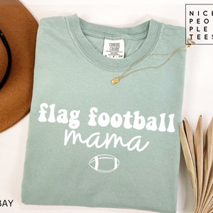 Flag Football Mama Comfort Colors T-shirt, Cute Flag Football Tee, Flag Football Shirt, Retro Flag Footmall shirt,Flag Football Gift For Mom