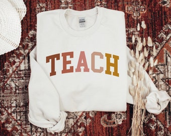 Teach Love Inspire Teacher Teaching School Gift T-Shirt Sweatshirt Hoodie Black 