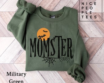 Momster Halloween Sweatshirt, Momster Shirt, Halloween Shirts for Mom, Mom Halloween Crewneck, Halloween Mom Sweater, Funny Halloween Tshirt