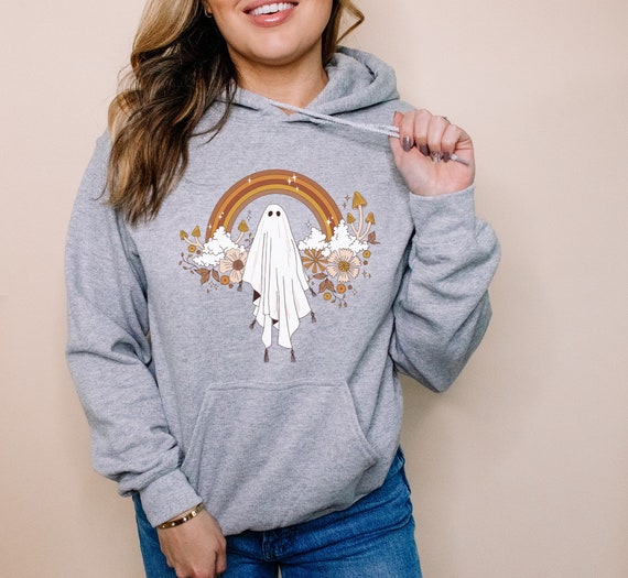 Floral Ghost Hoodie Ghost Sweatshirt Halloween Ghost Crewneck Halloween Crewneck Spooky Season Shirt Boho Floral Sweatshirt Ghost Tee Etsy