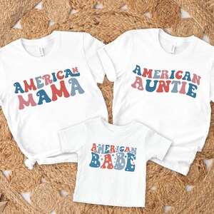 Mama and Mini 4th of July shirts, American MAMA shirt, American BABE, Mommy and Me Matching Tees, Fourth of July Mama Mini matching USA tees