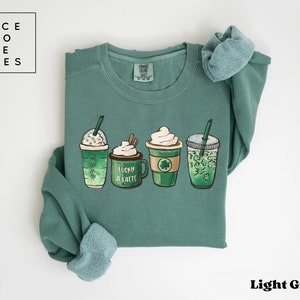 St Patrick&#39;s Day Coffee Sweatshirt, Cute St Patricks Sweatshirt, St Patrick Day for shirt Women, St. Patrick&#39;s Day Shirt, Trendy St Paddy&#39;s
