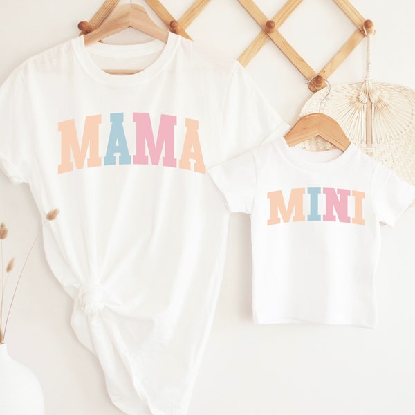 MAMA MINI shirt, Mom Tee, Retro Mama tshirt, Matching Mommy and Me shirt, Mommy and Me Outfits, Mom Daughter shirts Baby Toddler Girl Mom