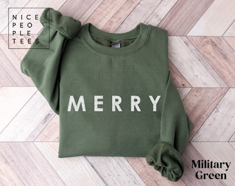 Christmas Sweatshirt, Merry Christmas Sweatshirt, Christmas shirt for Women, Christmas Crewneck Sweatshirt, Holiday Sweater, Christmas gift
