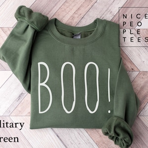 Halloween Sweatshirt, Minimalist Halloween shirt, Boo Sweatshirt, Halloween sweatshirt for Women, Hey Boo shirt, Boo Haw shirt