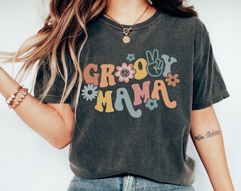 Groovy Mama shirt, Comfort Colors shirt, Mama shirt, Mom Tee, Retro Mama Shirt, Gift for Mom, Mothers Day Gift, Mother’s Day shirt, New Mom
