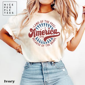 Retro USA Comfort Colors T-Shirt: 4th of July Patriotic Tee