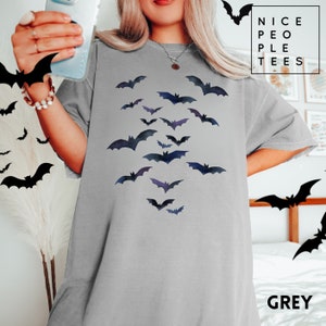 Vintage Halloween Comfort Colors shirt, Retro Halloween Shirt, Bats shirt, retro Halloween shirt, comfort colors tee