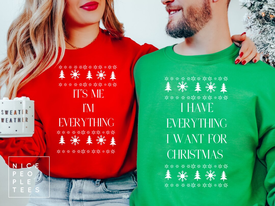 Funny Couples Christmas Sweaters 