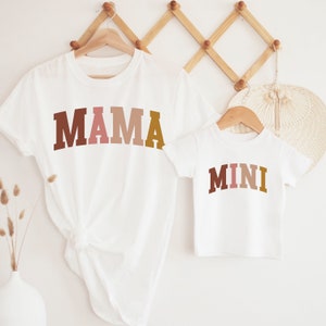 MAMA MINI shirt, Mom Tee, Retro Mama tshirt, Matching Mommy and Me shirt, Mommy and Me Outfits, Mom Daughter shirts Baby Toddler Girl Mom