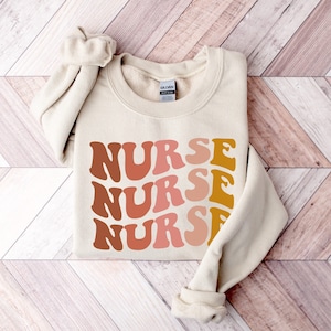 Retro Nurse Sweatshirt: Appreciation Gift, Nursing School Graduation