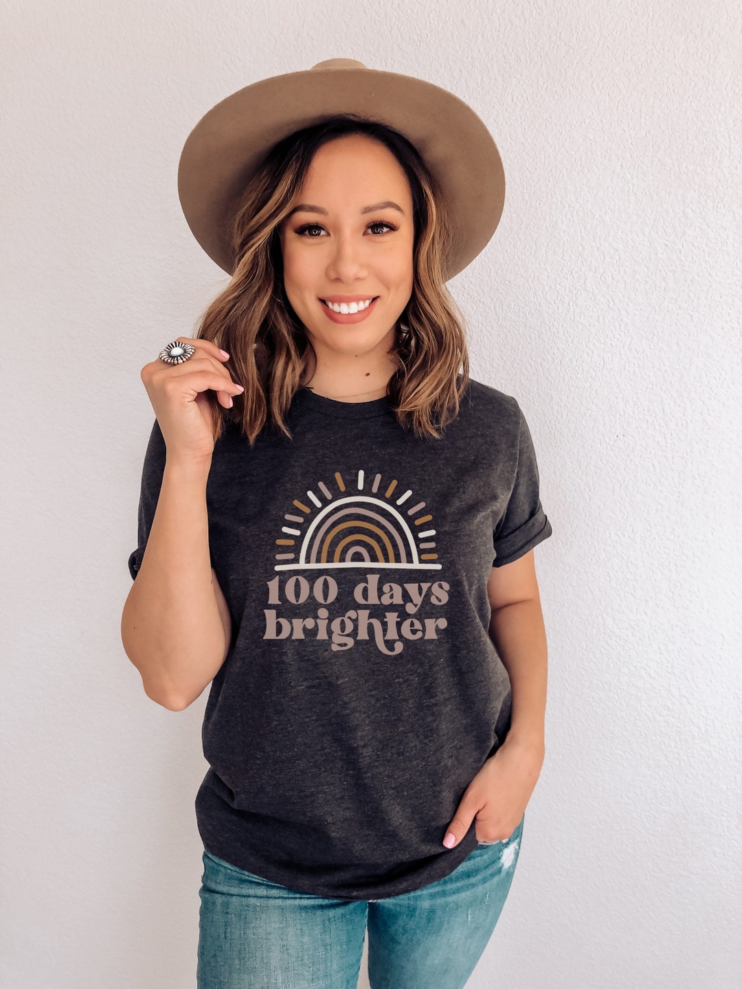 100 Days of School Shirt for Teacher 100 Days Smarter 100th Day of ...