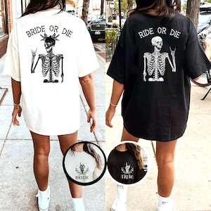 Bride Or Die Shirts, Til Death Do Us Party TShirts, Bachelorette Party Favors, Bachelorette Party Shirts, Gothic Bachelorette Halloween Bach