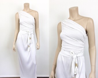 white goddess dress plus size