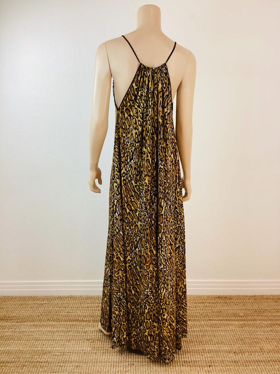 Vintage 1970s LEOPARD Print SKIMPY String Tie Max… - image 8