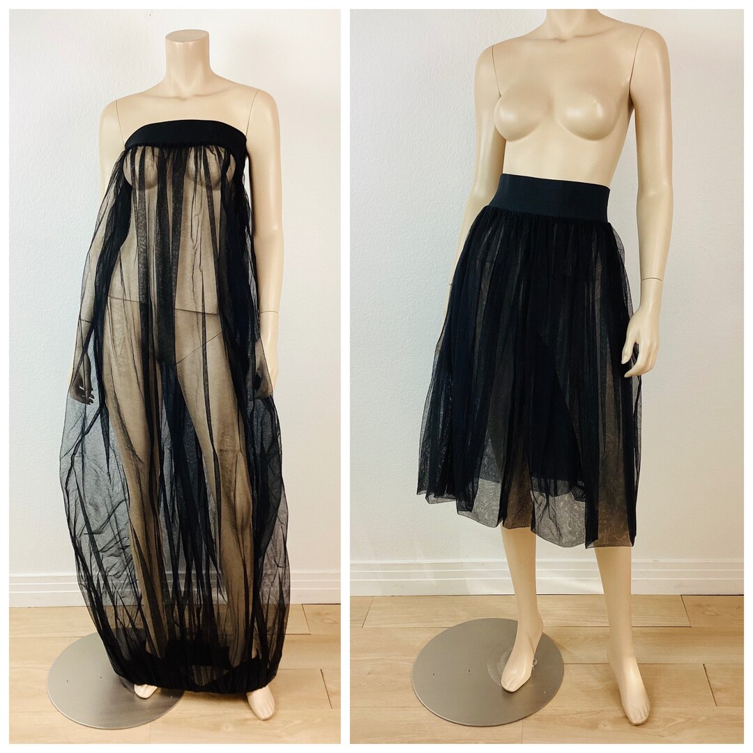 Vintage Sheer Netted Tube Dress