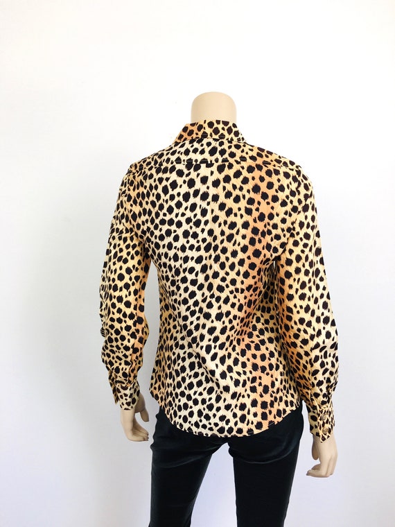 Vintage 1970s OSCAR De La RENTA LEOPARD Animal Pr… - image 6