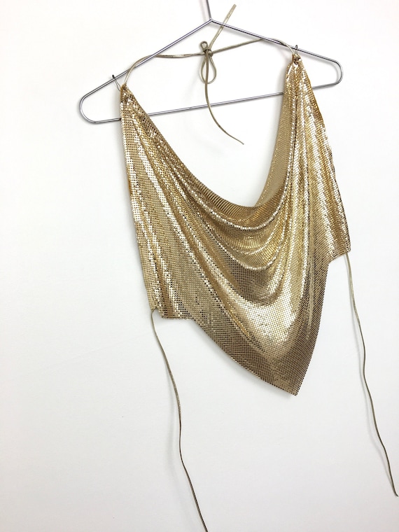 Vintage GOLD METALLIC Metal MESH Whiting & Davis H
