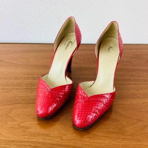 red dress snakeskin heels Highest Heel fierce-21-sm 4.5" Metal Cover Pump