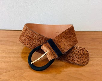 Vintage leopard suede belt, from the 80\'s Vintage 1980 main image 4