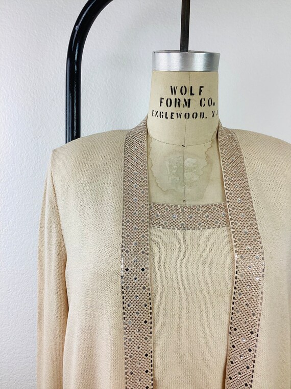 Vintage 1980s ST JOHN KNITS Beige Knitwear & Spar… - image 5