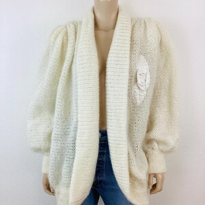 Vintage 1980s OVERSIZED MOHAIR COCOON Sweater Open Front by Rosemarie B Ireland