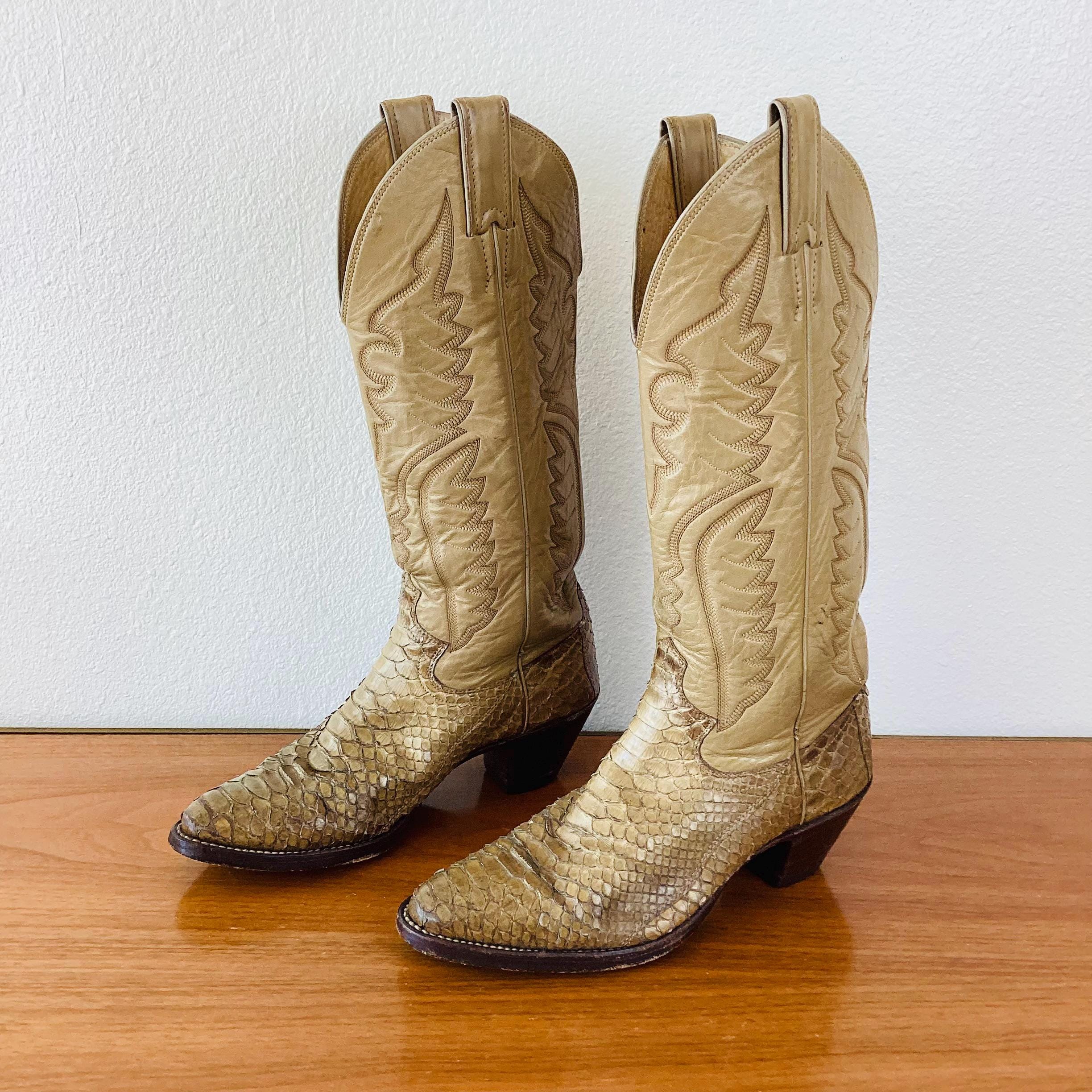 Vintage Justin Leather Snakeskin boots Women main image 4