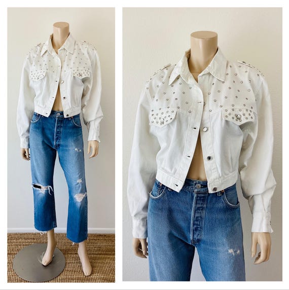 Vintage 80s crop denim jacket - Gem