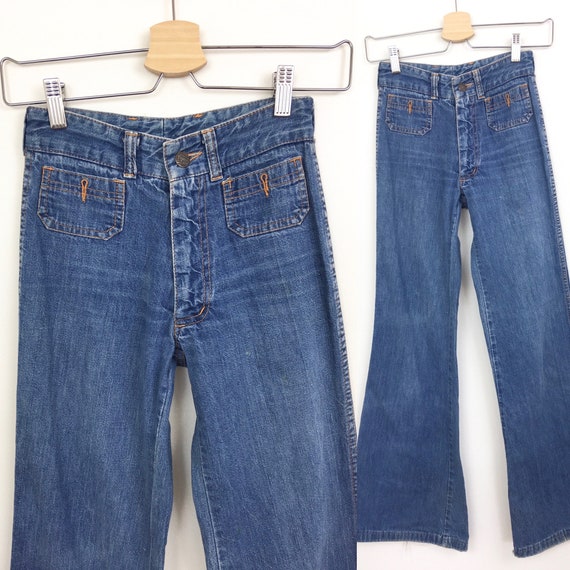 Vintage 1970s CHEMIN DE FER Denim Hippie /Boho Bel