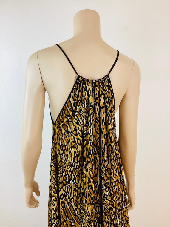 Vintage 1970s LEOPARD Print SKIMPY String Tie Max… - image 9