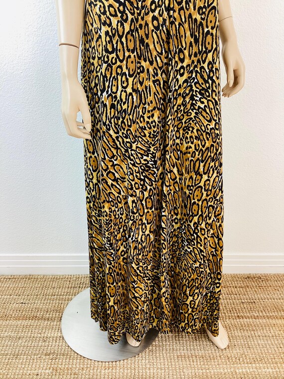 Vintage 1970s LEOPARD Print SKIMPY String Tie Max… - image 7