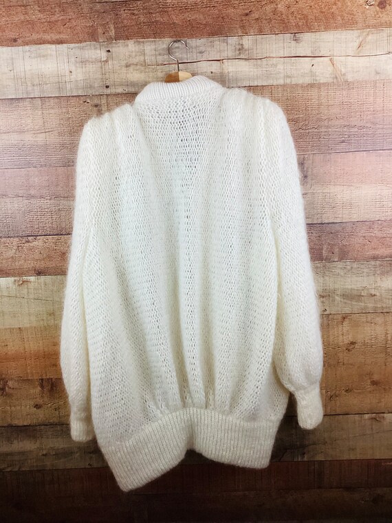 Vintage 1980s OVERSIZED MOHAIR COCOON Sweater Ope… - image 6