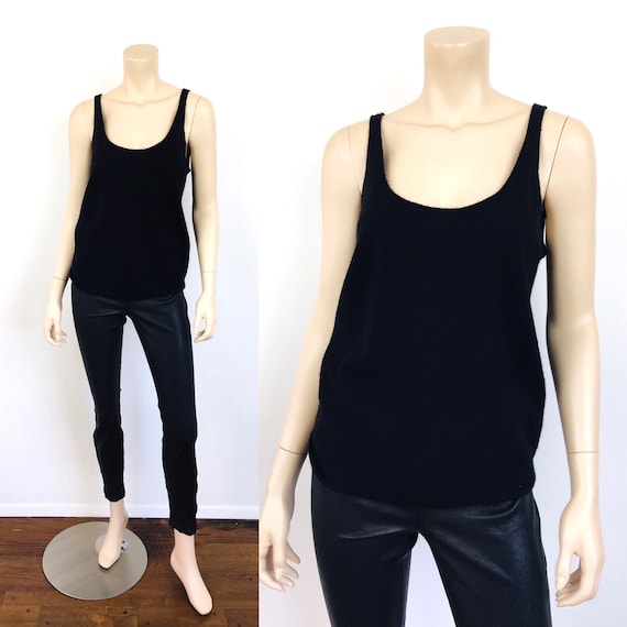 Vintage 1990s DONNA KARAN Black CASHMERE Minimalis