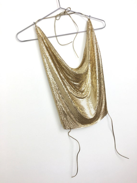 Vintage GOLD METALLIC Metal MESH Whiting & Davis H