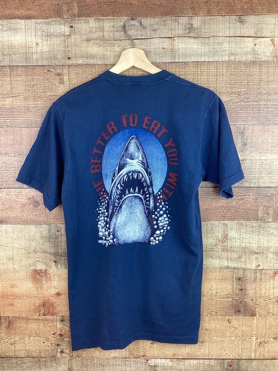 Vintage 1970s JAWS GREAT WHITE Shark Print The Better… - Gem