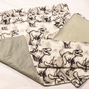 Grey Dinosaur Set - Anti-Pill Fleece - Midwest