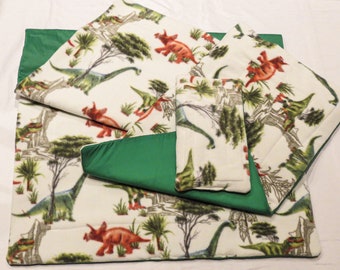 Green Dinosaur Set - Anti-Pill Fleece - Midwest