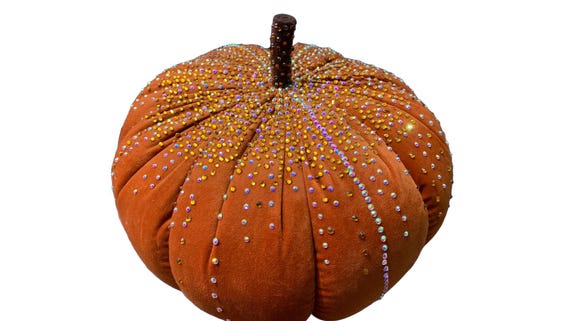 Extra Large Sparkly Rhinestone Crystal Pumpkin | Pumpkin Decor | Thanksgiving Decor | Centre Piece | Pumpkin Decorations | Table Decor |