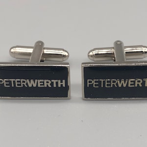 Vintage Black and Silver Cuff Links | Vintage Peterwerth Silver Cufflinks | Vintage Designer Cuff Links | Vintage Peterwerth Cuff Links |749