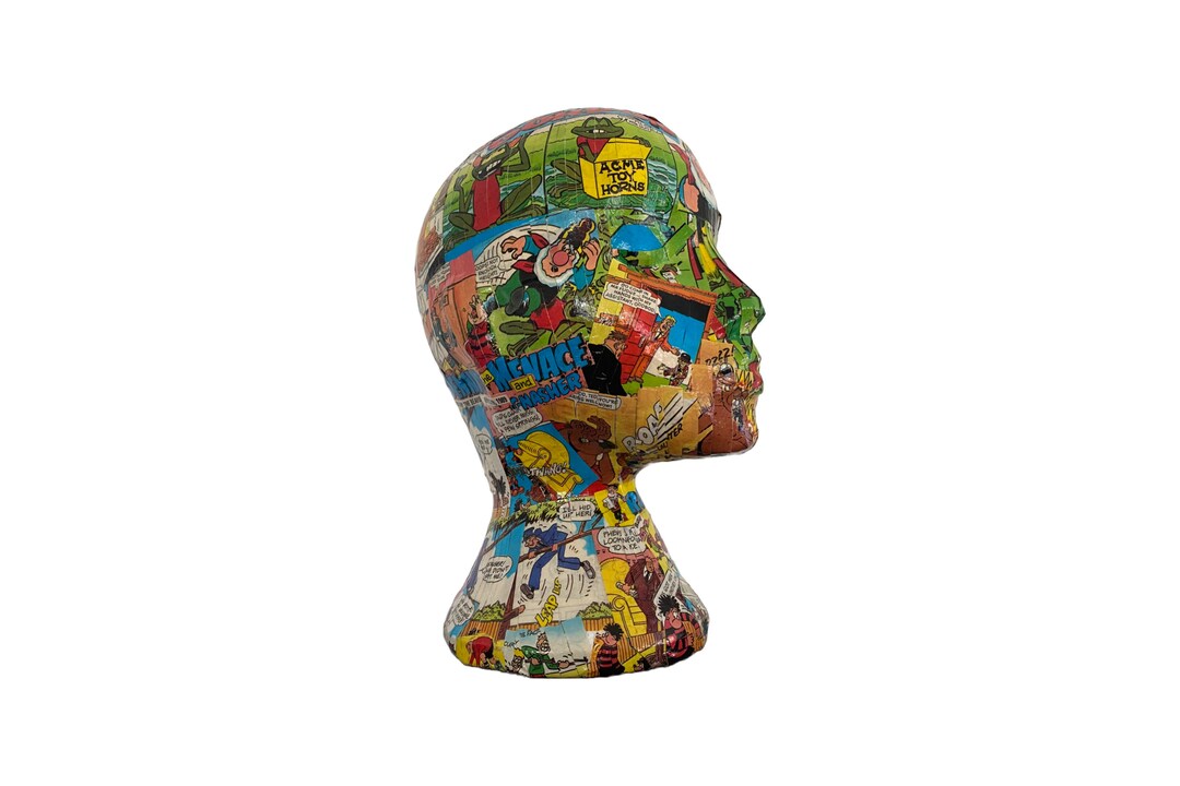 Comic Mannequin Head Headphone Stand Hat Stand Etsy