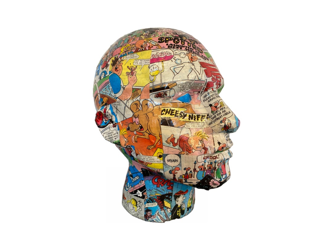 Comic Mannequin Head Headphone Stand Hat Stand Fascinator Stand Head