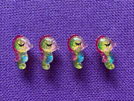 Seahorse Push Pins | Sparkly Sea Pushpins | Glittery Tacks | Cork Board Pin | Cork Board Pins | Notice Board Pins | Reminder Board List Pin