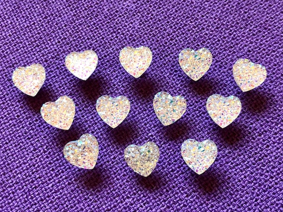 10 punaises Épingles à coeur scintillant Punaises scintillantes
