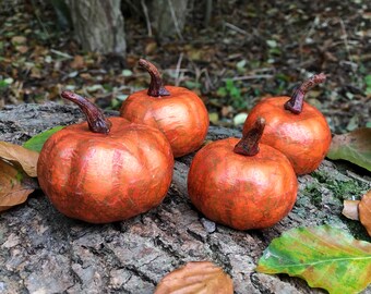 4 Handmade Pumpkins | Pumpkin Decor | Thanksgiving Decor | Halloween Decor | Pumpkin Decorations | Table Decor | Party Decor | Home Decor |